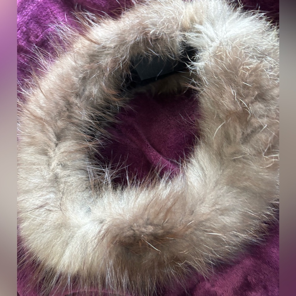 Elegant genuine, raccoon ear warmer headband